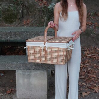 large wicker picnic basket