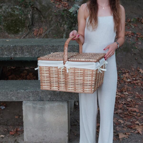 large wicker picnic basket