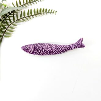 purple ceramic fish