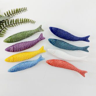 curved ceramic glazed sardines